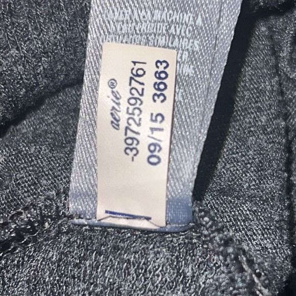 Aerie High Waist Thick Band Jogger Sweatpants Charcoal Gray, Juniors Medium - Picture 5 of 8